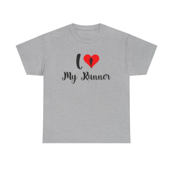 I ❤️ My Runner Unisex Heavy Cotton Tee - marathon shirts for men supporting woman - Image 9