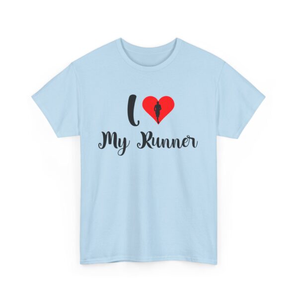 I ❤️ My Runner Unisex Heavy Cotton Tee - marathon shirts for men supporting woman - Image 27