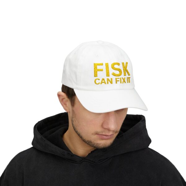 FISK Can Fix It Classic Dad Cap - Casual White Baseball Hat - Image 7