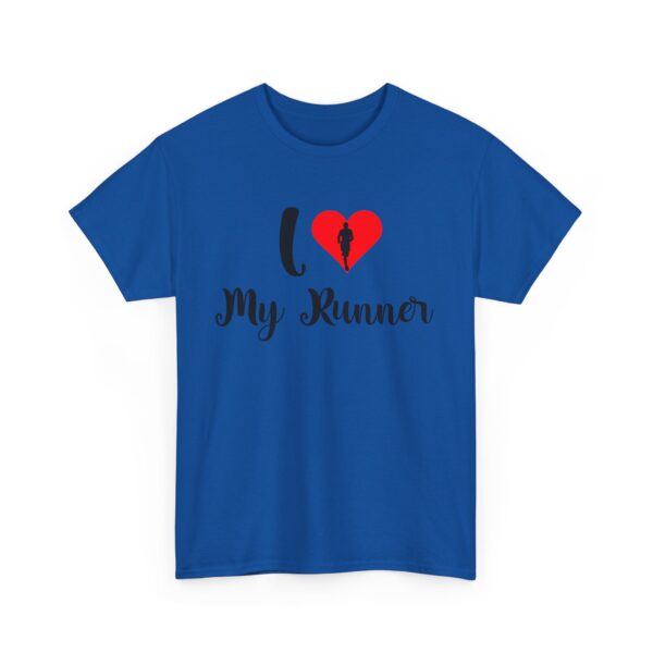 I ❤️ My Runner Unisex Heavy Cotton Tee - marathon shirts for men supporting woman - Image 31