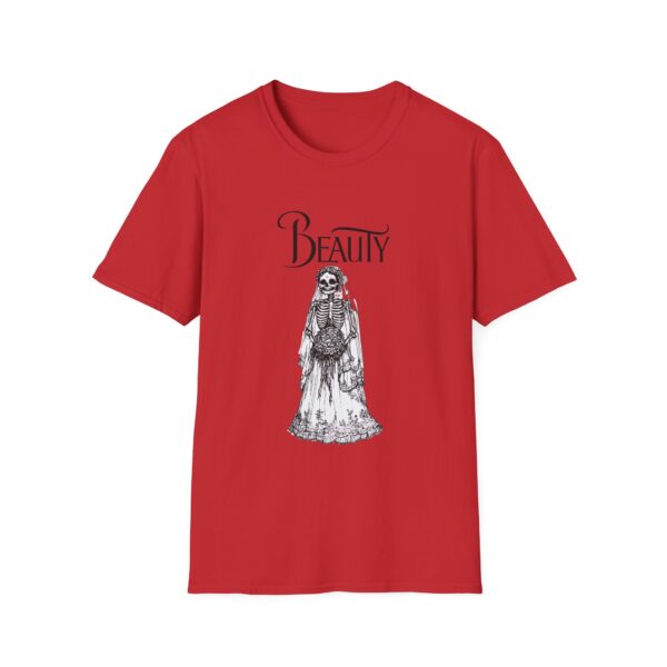 Skeletal Beauty Graphic T-Shirt - Unisex Softstyle Tee for Halloween & Casual Wear - Image 20