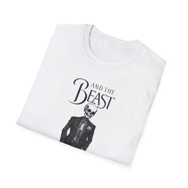 Skeletal Beast Graphic T-Shirt - Unisex Softstyle Tee for Halloween & Casual Wear - Image 4