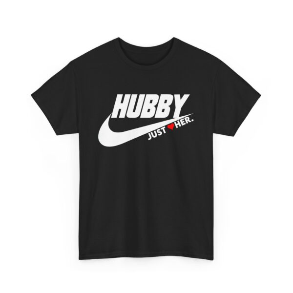 Hubby Just Her Unisex Heavy Cotton Tee - Comfortable Casual Wear for Couples - Image 3