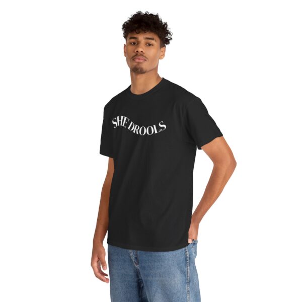 She drools funny couple matching t-shirt, Sinners movie funny couple Unisex Heavy Cotton Tshirt - Image 6