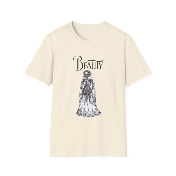 Skeletal Beauty Graphic T-Shirt - Unisex Softstyle Tee for Halloween & Casual Wear - Image 7