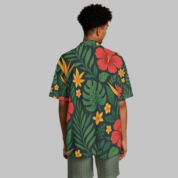All-Over Print Jamaican Men's Hawaiian Shirt With Button Closure - Image 3