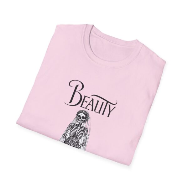 Skeletal Beauty Graphic T-Shirt - Unisex Softstyle Tee for Halloween & Casual Wear - Image 15