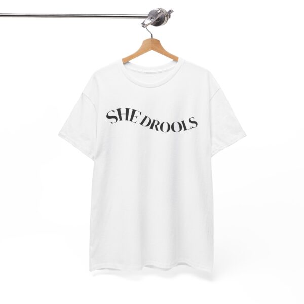 She drools funny couple matching t-shirt, Sinners movie funny couple Unisex Heavy Cotton Tshirt - Image 2