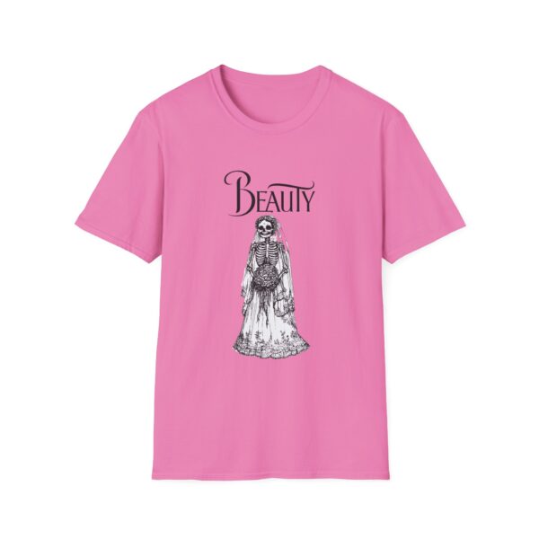 Skeletal Beauty Graphic T-Shirt - Unisex Softstyle Tee for Halloween & Casual Wear - Image 16