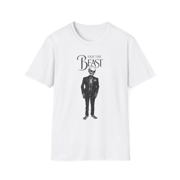 Skeletal Beast Graphic T-Shirt - Unisex Softstyle Tee for Halloween & Casual Wear