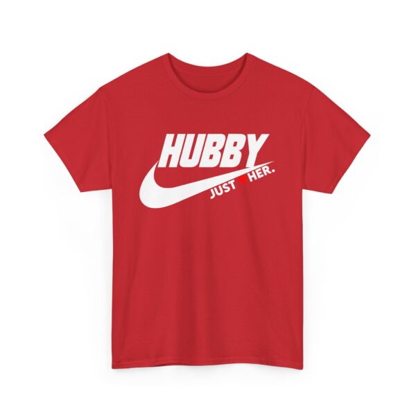 Hubby Just Her Unisex Heavy Cotton Tee - Comfortable Casual Wear for Couples - Image 15