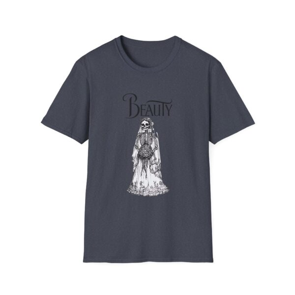 Skeletal Beauty Graphic T-Shirt - Unisex Softstyle Tee for Halloween & Casual Wear - Image 10