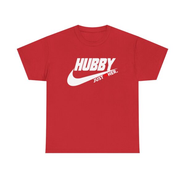 Hubby Just Her Unisex Heavy Cotton Tee - Comfortable Casual Wear for Couples - Image 13