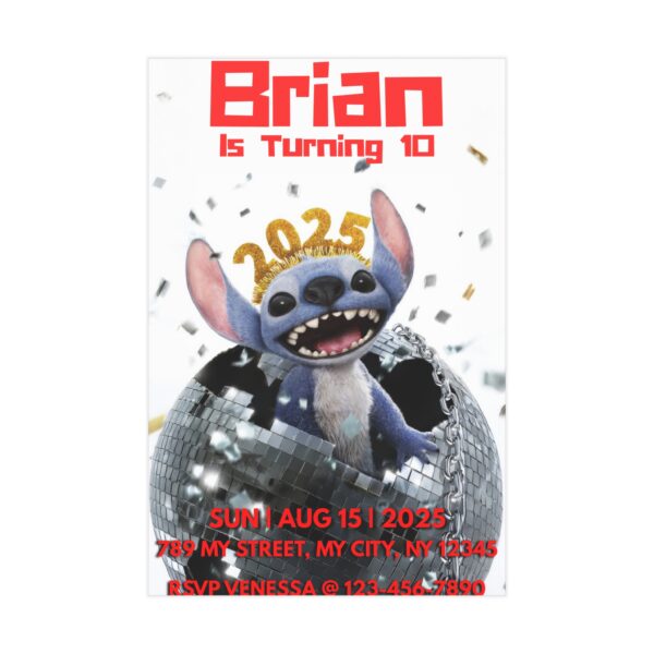 Personalized Birthday Party Unframed Prints - Brian Turns 10 - Image 2