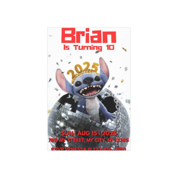 Personalized Birthday Party Unframed Prints - Brian Turns 10 - Image 7