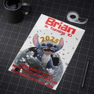 Personalized Birthday Party Unframed Prints - Brian Turns 10