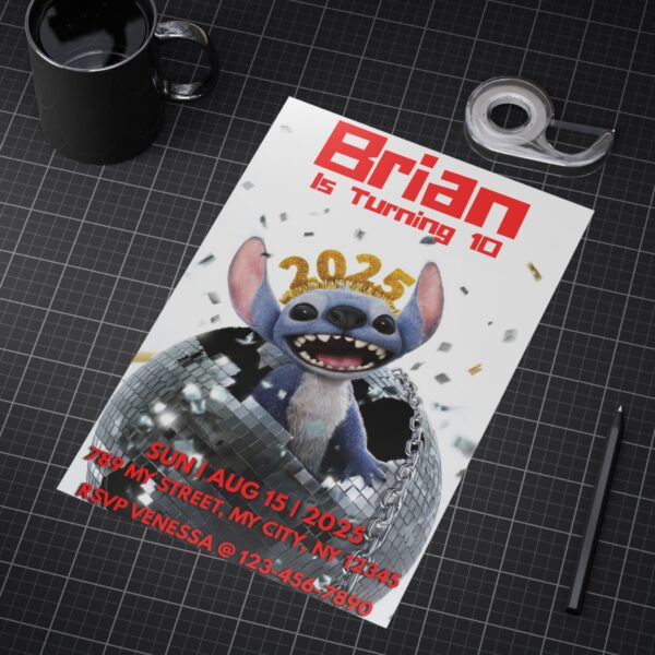 Personalized Birthday Party Unframed Prints - Brian Turns 10 - Image 5