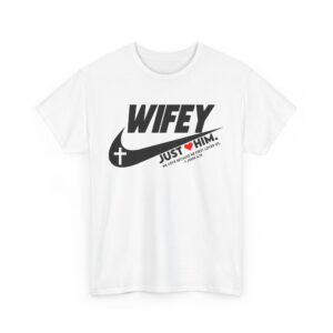 Christian Wifey Love Tee - Unisex Heavy Cotton Shirt, Ideal Gift for Wives, Anniversary Present, Casual Wear, Faith-Inspired Apparel