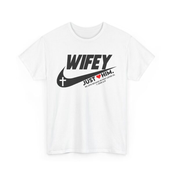 Christian Wifey Love Tee - Unisex Heavy Cotton Shirt, Ideal Gift for Wives, Anniversary Present, Casual Wear, Faith-Inspired Apparel